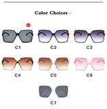 Oversize Sunglasses Womengradient Plastic Female Sun Glasses UV400 Lentes De Sol Mujer