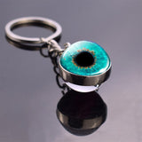 Charming Evil Eye Pattern Keychain Keyrings Handmade Keychain Women Men Gifts Glass Ball Blue Human Eye Keyring