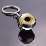 Charming Evil Eye Pattern Keychain Keyrings Handmade Keychain Women Men Gifts Glass Ball Blue Human Eye Keyring