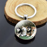 Lovely Husky Photo Keychain Keyrings for Women Partner Couples Friendship Keychains Keyring Party Vacation Birthday Gifts Rings