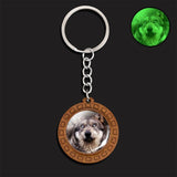 Luminous Wolf Keychain Wooden Handmade Key Chain Kryringa Bohemia Long Chains Pendant Keyholder Glow in The Dark Glass