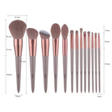 8/13pcs Natural Hair Makeup Brushes Set Professional Foundation Blushes Eyeshadow Eyebrow Blending Brush Tools Maquillaje