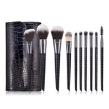 Crocodile Pattern Makeup Brushes Bag Foundation Powder Eyelash Eyebrow Comestic Brush Set Pinceaux De Brochas Maquillage