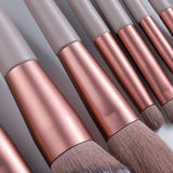 13pcs Natural Hair Makeup Brushes Set Professional Beauty Foundation Powder Blushes Eyeshadow Eyebrow Blending Brush Tools