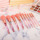 10Pcs Makeup Brushes Set Bag Essential Make-up Brushes Kit for Powder Liquid Cream Cosmetics Blending Blush Concealer Brush