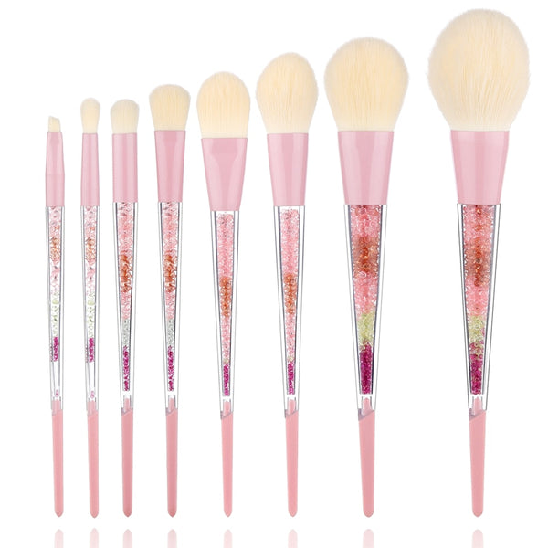 8Pcs Colorful Professional Makeup Brush Set Kit Eyeliner Eye Shadow Brush Set Face Powder Brush Beauty Tools