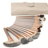 24/18/12Pcs Champagne Gold Makeup Brushes Set Foundation Blending Blush Concealer Eye Shadow Cosmetic Kit With Bag to Choose