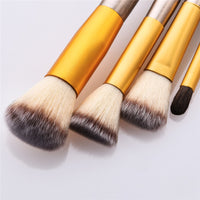 24/18/12Pcs Champagne Gold Makeup Brushes Set Foundation Blending Blush Concealer Eye Shadow Cosmetic Kit With Bag to Choose