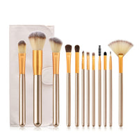 24/18/12Pcs Champagne Gold Makeup Brushes Set Foundation Blending Blush Concealer Eye Shadow Cosmetic Kit With Bag to Choose