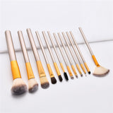 24/18/12Pcs Champagne Gold Makeup Brushes Set Foundation Blending Blush Concealer Eye Shadow Cosmetic Kit With Bag to Choose