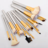 24/18/12Pcs Champagne Gold Makeup Brushes Set Foundation Blending Blush Concealer Eye Shadow Cosmetic Kit With Bag to Choose