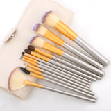 24/18/12Pcs Champagne Gold Makeup Brushes Set Foundation Blending Blush Concealer Eye Shadow Cosmetic Kit With Bag to Choose