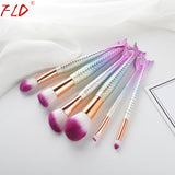 6Pcs Mermaid Professional Makeup Brushes Set Face Powder Blush Brush Cosmetic Tools Foundation Eye Brush Kit