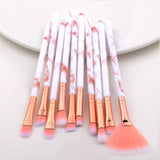 10Pcs Makeup Brushes Tool Set Cosmetic Powder Eye Shadow Eyebrow Foundation Blush Blending Beauty Make Up Brush Tools