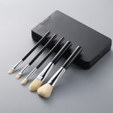 360° Rotation LED Travel Makeup Brushes Set Folding Cosmetic HD Mirror Portable Make Up Brush Box Beauty Tools Maquiagem