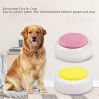 Pet Squeak Toy Recordable Talking Communication Button Speak Interactive Pet Training Toy Answering Universal For Dogs