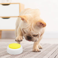 Pet Squeak Toy Recordable Talking Communication Button Speak Interactive Pet Training Toy Answering Universal For Dogs