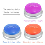 Set Recordable Talking Easy Carry Voice Recording Sound Button for Kids Interactive Toy Answering  Universal for dog toys