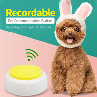 Pet Squeak Toy Recordable Talking Communication Button To Speak Pet Training Toy Interactive Toy Answering Universal For Dog Toy