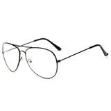 Fashion Polit Glass Frame Women Retro Clear Lens Optical Glasses Brand Designer Black Frame Alloy Eyeglasses Unisex