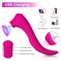 2 Motors Clit Sucker Vibrator Nipples Clitoris  Powerful Stimulator G-Spot Massager Dildo Female Sex Toys Goods For Women Adults