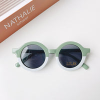 Children Boy/Girl Cute Leopard Double Color Cartoon Bear Shape Round Sunglasses Kids Retro Sunglasses UV400 Protection