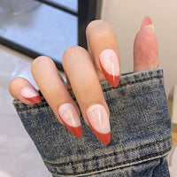 Spring Summer Colorful Graffiti Women False nails with jelly glue finished fake nails waterproof removable press on nail patches