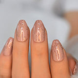 Ballerina Blue Fake Nails Coffin Short Medium Gliter Line Holo False Artificial Nails Press On Glossy Acrylic Nails Tips