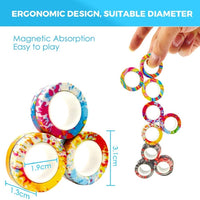 Magnetic Rings AntiStress Fidget Toy Magic RingTool Bracelet Magnetic Rings Finger Spinner RingTool Kids Adult Decompression Toy