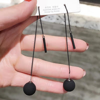 New Korean Drop Earrings for Women Minimalist Personality Ear Line Tassel Earrings Triangle Star Top Pearl Earrings Jewelry