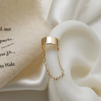 Simple Fashion Punk Chain Ear Cuff for Women Clip on Earrings Gold Earcuff Without Piercing Earring Trendy Jewelry Gift