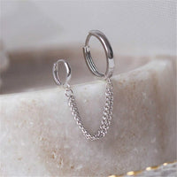 Simple Fashion Punk Chain Ear Cuff for Women Clip on Earrings Gold Earcuff Without Piercing Earring Trendy Jewelry Gift