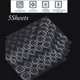 24pc Nails Art Fake Nail Tips False Press on Coffin with Glue Stick Designs Clear Display Short Set Full Cover Artificial Square