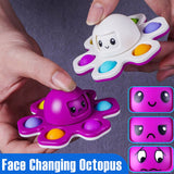 Antistress Push Bubbles Fidget Spinner Toys For Adults Children Kids Relieve Stress Gift New Face Change Finger Spinner Toy