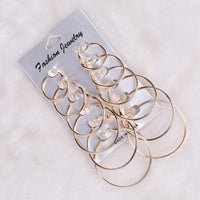 12 Pairs Hoop Earrings Set Big Circle Earring Fashion Jewelry for Women Girls Steampunk Ear Clip korean Earrings 2020