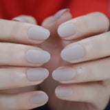 Detachable False Press On Nail Gradient Color Oval French Fake Nails Tipsy White Pink Nail Art With Designs