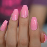 Detachable False Press On Nail Gradient Color Oval French Fake Nails Tipsy White Pink Nail Art With Designs