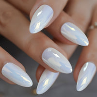 gel Cover False Nails Gold Glitter Nude Ladi&#39;s Press On Fingernails Short with Adhesive Tabs Perfect for daily