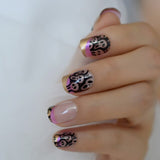 Short Fake Nails With Designs Skull Halloween Antic Artificial Nails Tips Nude Round Daily Creative Press Nail On Finger