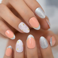 Beige Gradient French Manicure Tips Gorgeous and Classy Natural Fake Nails Faded Nails Designed