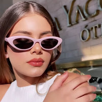 Retro Cat Eye Sunglasses Women Luxury Brand Designer Eyewear Women/Men Oval Pink Glasses Women Gafas De Sol Mujer