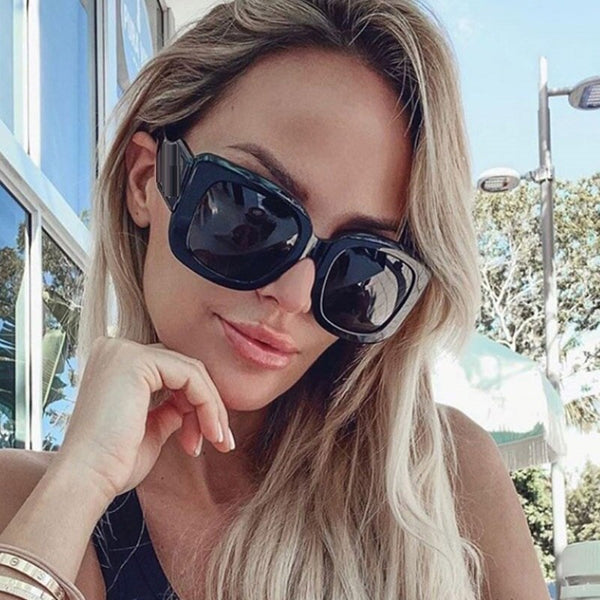 Oversized Women&#39;s Sunglasses Luxury Vintage Glasses Women/Men Gradient Square Eyewear Women Ocolos Gafas De Sol