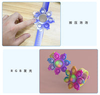 Spinning top Popping Fidget Toys Its Anti stress Wristband Whirl Light Silicagel Bracelet Kawaii Push Bubble Kids Gifts