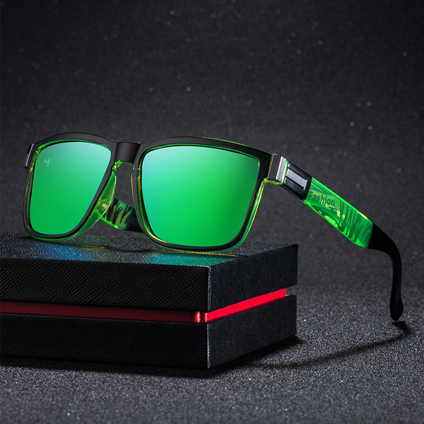 Fashion Wrap Square Frame Retro Decorative Polarized Sunglasses Women Men Versatile Pattern Frame Sunglasses For Adults