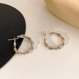 Retro Minimalist Square Earrings Irregular Stud Earrings New Exaggerated Cold Wind Fashion Earring for Women Opening Accessories