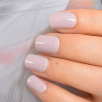 Pale Brown False Ongle Fake Nails Short Acrylic Nails Pink Full Cover Press On Nails 24 pcs For Women Finger