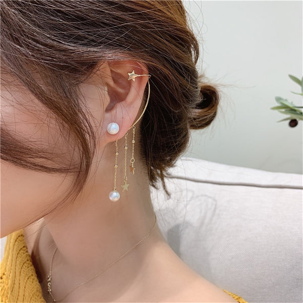 New Fashion Punk Butterfly Clip Earring for Teens Women Men Ear Cuffs Zinc Alloy Cool Jewelry Vintage Retro Chain Earings Metal