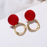 Acrylic hoop earrings women 2021 new fashion stud earrings retro trend stud earrings women trend twist elegant ring earrings