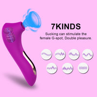 7 Speeds Vibrator Sex Toys for Women Clit Nipple Sucker Clitoris Stimulator Pussy Oral Blowjob Erotic Female Goods for Adults 18