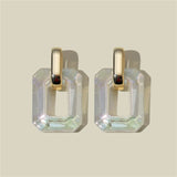 2021 Colorful Transparent Clear Resin Acrylic Water Drop Earrings Hollow Geometric Drop Earrings for Women Girls Jewelry